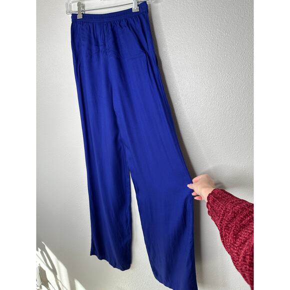Twelfth Street Royal Blue Palazzo Wide Leg Pants w/ Pockets S - Picture 8 of 13